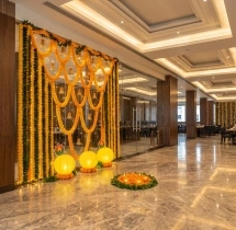 festival decorations Artificial Flower and Golden Bell Diwali Decor