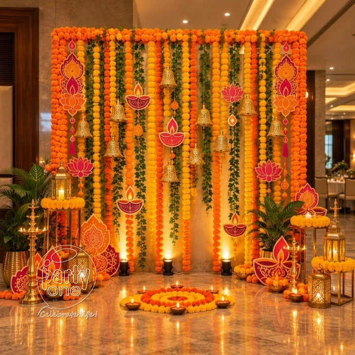 festival decorations Bells and Marigold Special Diwali Decor
