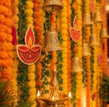 festival decorations Bells and Marigold Special Diwali Decor
