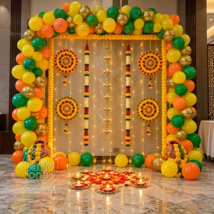 festival decorations Festival Theme Flower and Balloon Decoration