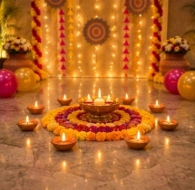 festival decorations Simple Diwali Themed Office Decoration