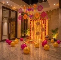 festival decorations Simple Diwali Themed Office Decoration