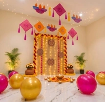 festival decorations Simple Diwali Themed Office Decoration