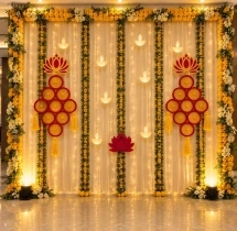 festival decorations Simple Flower Garland Wall Decoration