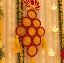 festival decorations Simple Flower Garland Wall Decoration