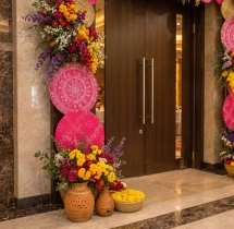 festival decorations Vibrant Floral Entrance Arch Decoration
