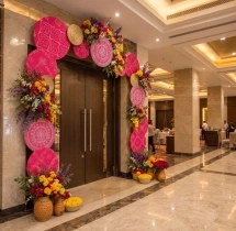 festival decorations Vibrant Floral Entrance Arch Decoration