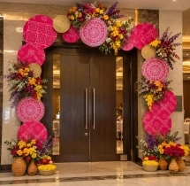 festival decorations Vibrant Floral Entrance Arch Decoration