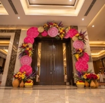 festival decorations Vibrant Floral Entrance Arch Decoration