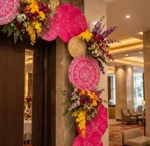 festival decorations Vibrant Floral Entrance Arch Decoration