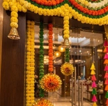 festival decorations Colourful Diwali Floral Entrance Decoration