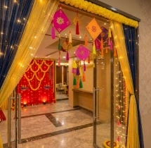 festival decorations Diwali Office Entrance and Arch Flower Decoration