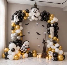 festival decorations Black and White Halloween Theme Decoration