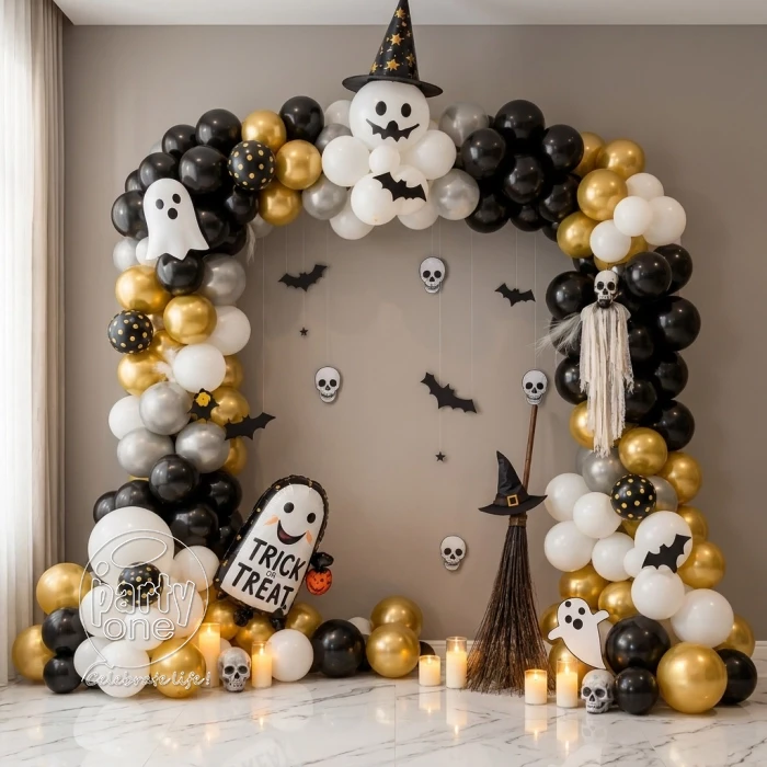 festival decorations Black and White Halloween Theme Decoration