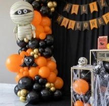 festival decorations Black and Orange Spooky Halloween Decor
