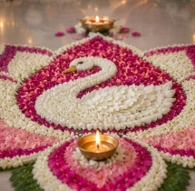 festival decorations Diwali Floral Rangoli Decoration