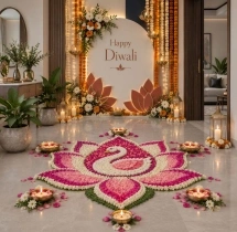 festival decorations Diwali Floral Rangoli Decoration