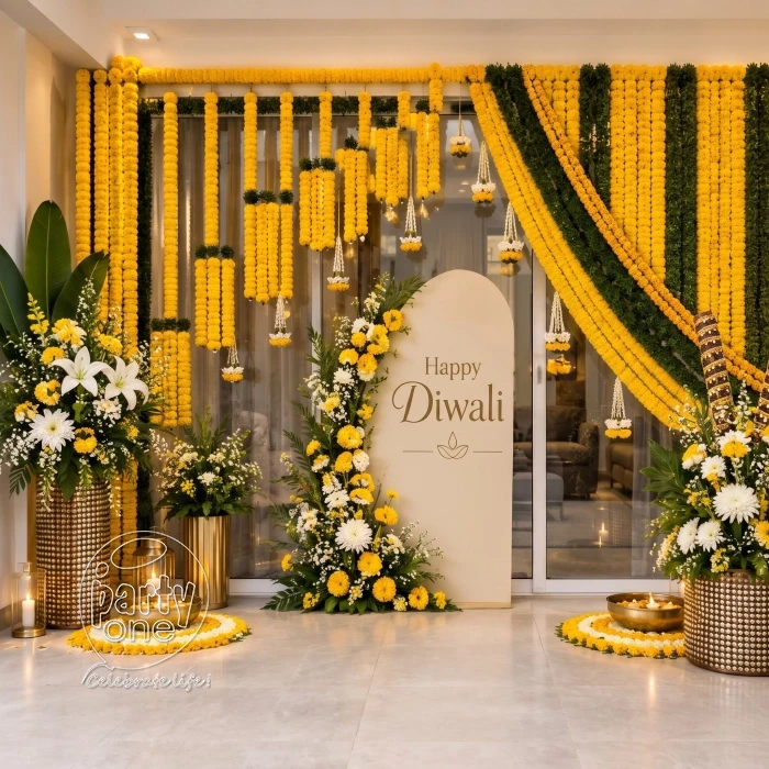 festival decorations Diwali Marigold Entrance Decoration