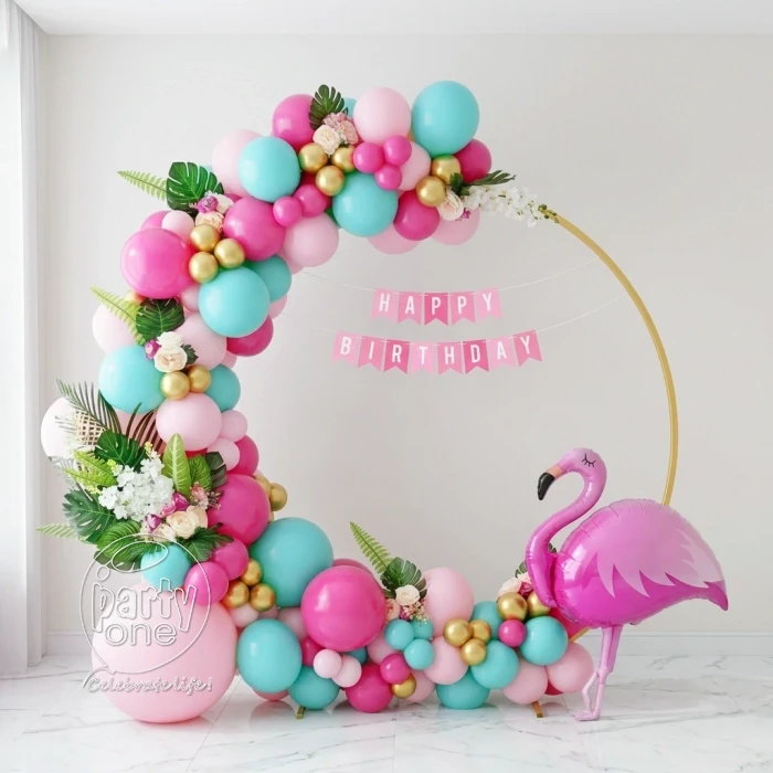 birthday Classy Flamingo Birthday Ring Decoration