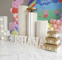 birthday Peppa Pig Theme 4th Birthday Rainbow Decor