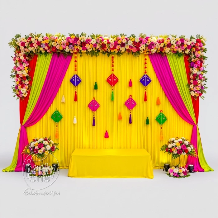 festival decorations Vibrant Yellow Navratri Decoration