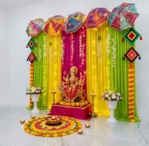 festival decorations Colourful Festive Navratri Pooja Decoration