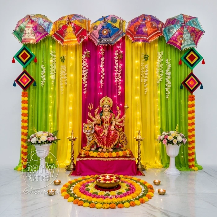 festival decorations Colourful Festive Navratri Pooja Decoration