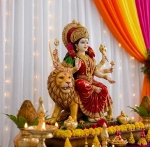 festival decorations Simple Navratri Decoration at Home