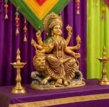 festival decorations Green and Violet Navratri Pooja Decor