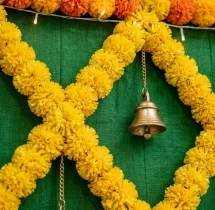 festival decorations Divine Marigold Puja Backdrop Decoration