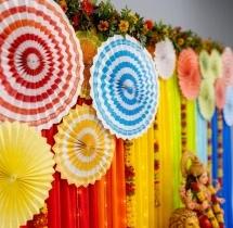 festival decorations Colourful Drapes Backdrop Decoration