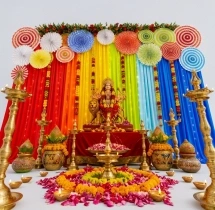 festival decorations Colourful Drapes Backdrop Decoration
