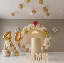 birthday Goldy White 50th Birthday Decor