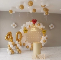 birthday Goldy White 50th Birthday Decor