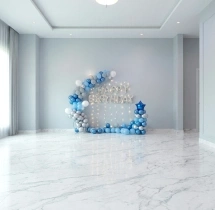 birthday Silver Blue Balloon Birthday Decor