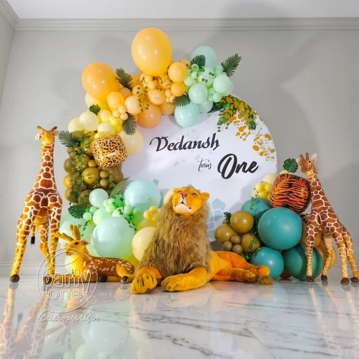 kids theme decorations Jungle Safari Theme Decor for Birthday