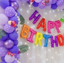 birthday Bluish Purple Delight Birthday Decoration
