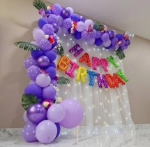 birthday Bluish Purple Delight Birthday Decoration