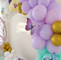 kids theme decorations Vibrant Butterfly Ring Birthday Decoration