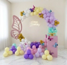 kids theme decorations Vibrant Butterfly Ring Birthday Decoration
