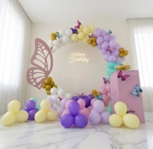 kids theme decorations Vibrant Butterfly Ring Birthday Decoration