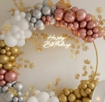 birthday Golden Leaf Aura Birthday Decoration
