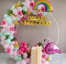 birthday Beautiful Flamingo Ring Birthday Decor