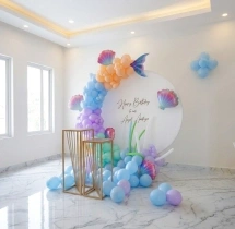 birthday Aqua Mermaid Theme Birthday Ring Decor