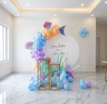 birthday Aqua Mermaid Theme Birthday Ring Decor