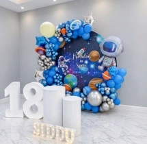 kids theme decorations Ring Flex Space Theme Birthday Balloon Decor