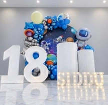 kids theme decorations Ring Flex Space Theme Birthday Balloon Decor