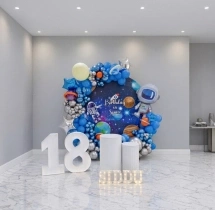kids theme decorations Ring Flex Space Theme Birthday Balloon Decor