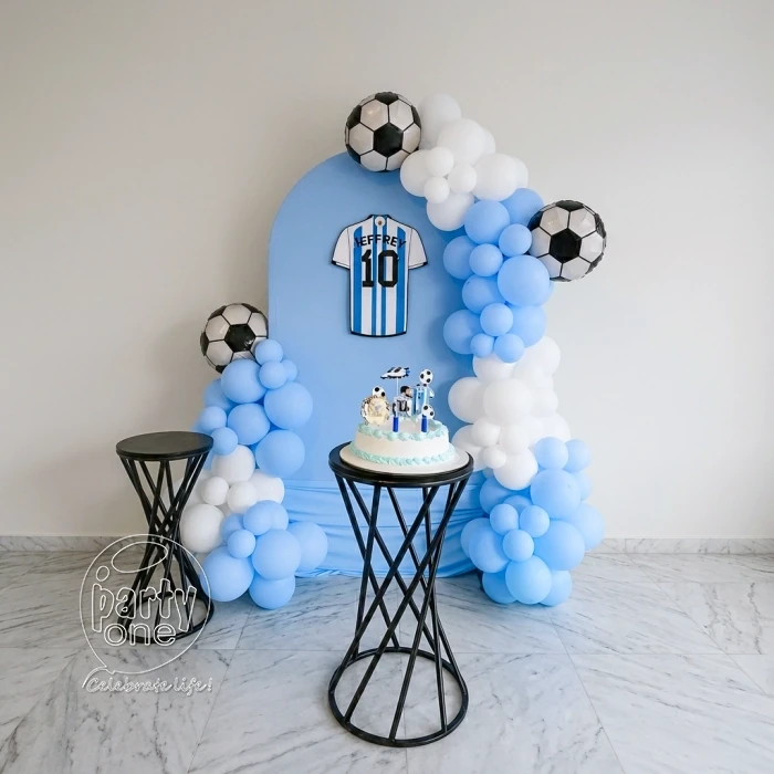 kids theme decorations Argentina Football Theme Birthday Decoration