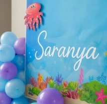 birthday Ocean Blue Theme Birthday Balloon Decor